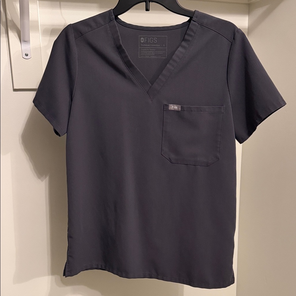 FIGS Catarina scrub top - Charcoal